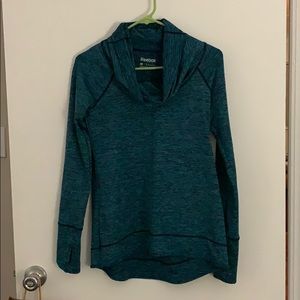 Medium Blue/teal Reebok athletic cowl neck shirt